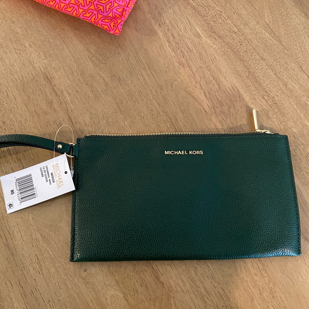 Michael Kors The Mercer Collection Green Clutch